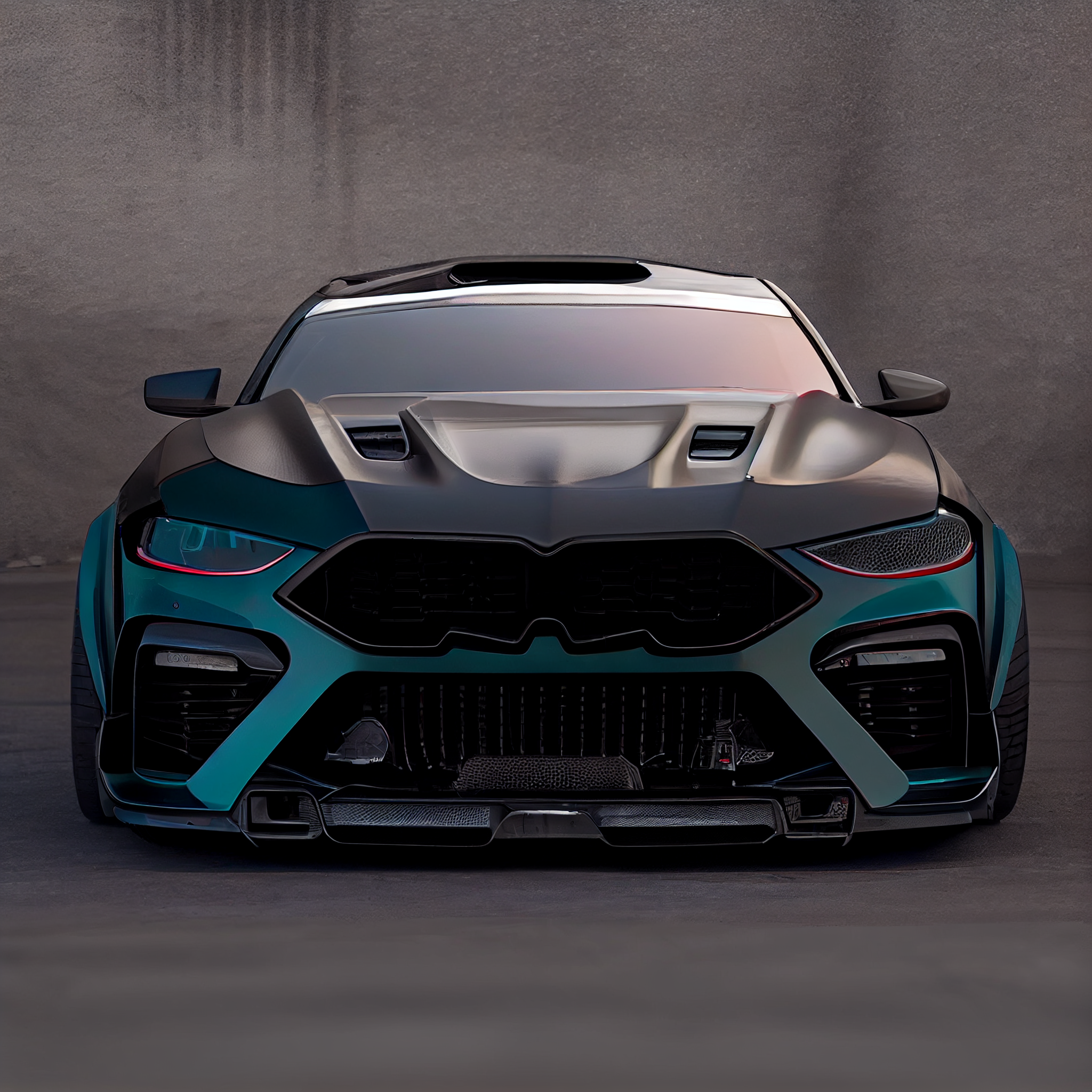 AI Custom Design Wide Body Front Bumper for BMW M8 Coupe Ver 4.1