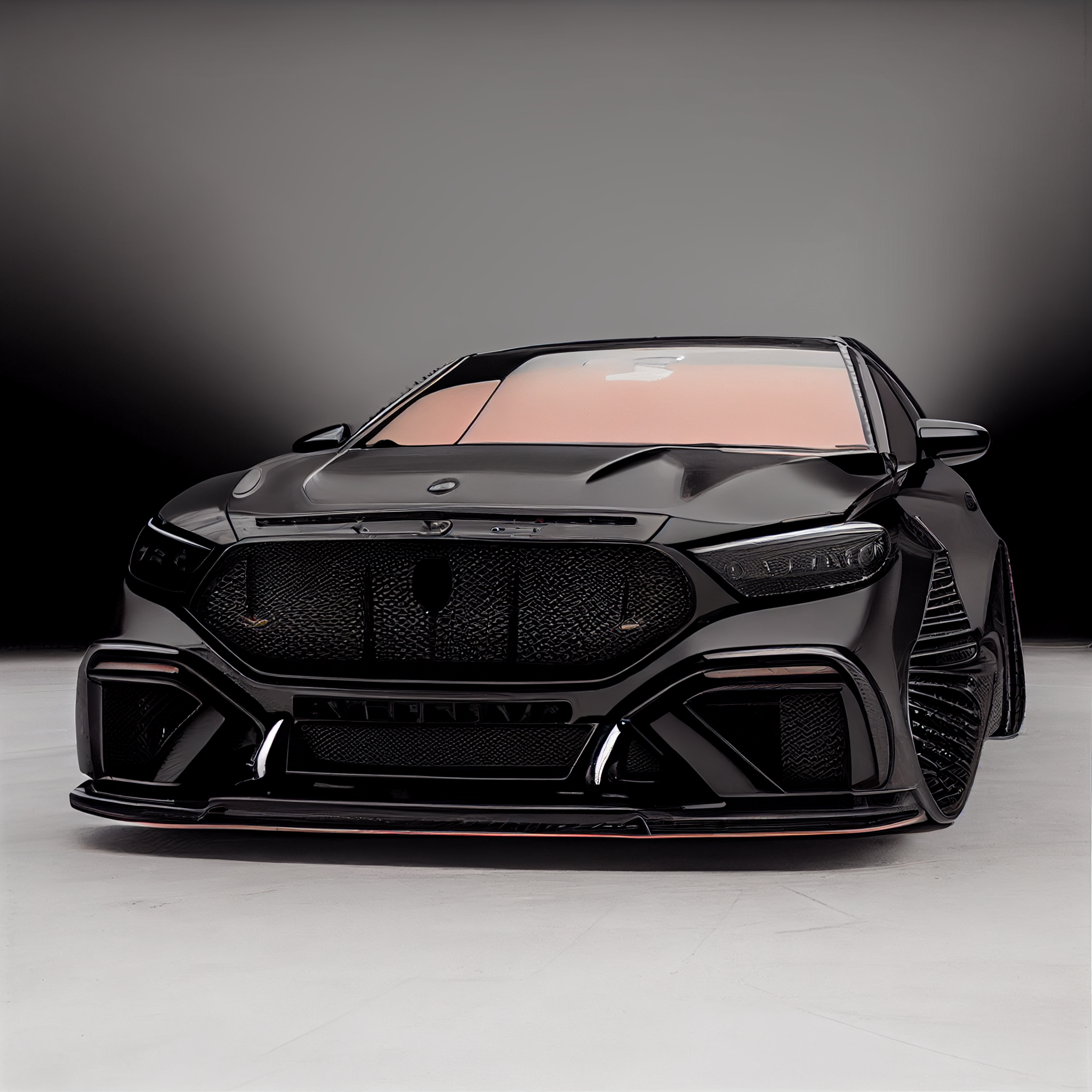 AI Custom Design Wide Body Front Bumper for Mercedes-Benz S-class W223 AMG Ver1.2