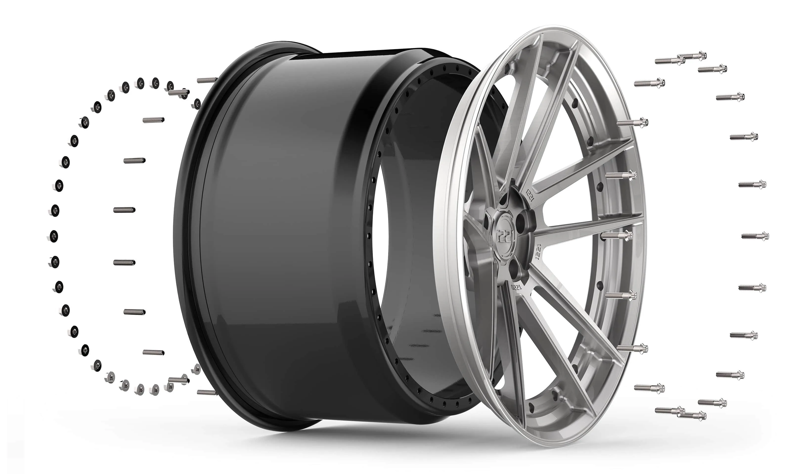 1221 Wheels AP2 — 2-Piece Construction: Inner Barrel + AP2 Center