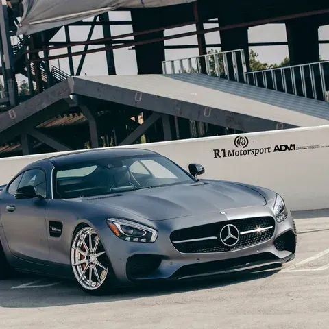 ADV.1 ADV10 M.V2 SL Silver Brushed on Mercedes AMG GTS