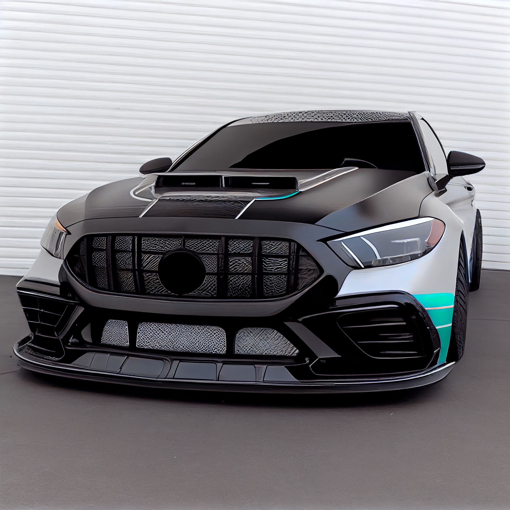 AI Custom Design Wide Body Front Bumper for Mercedes-Benz S-class W223 AMG Ver1.3