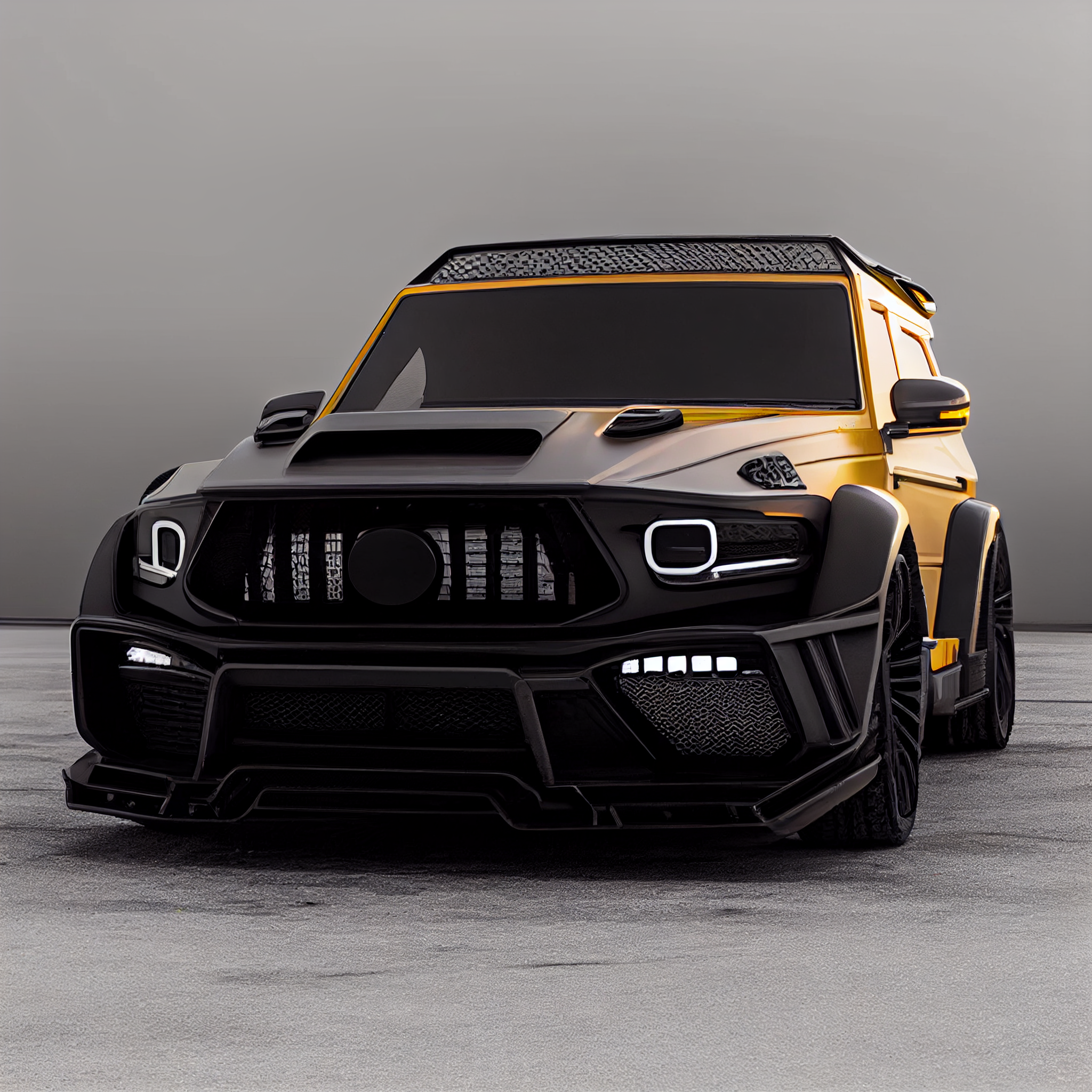 AI Custom Design Wide Body Front Bumper for Mercedes-Benz G-class W463 AMG 63 Ver3.1