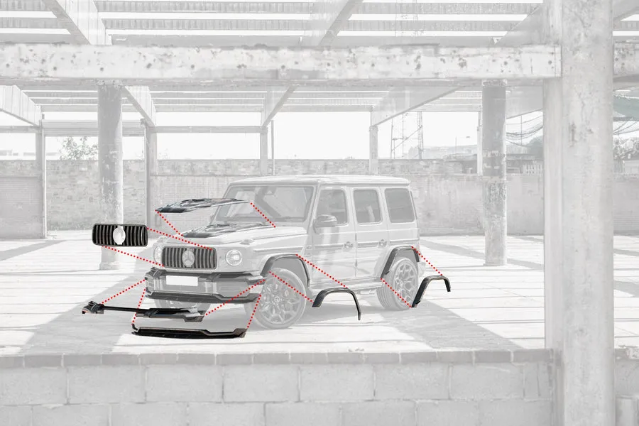 Check our price and buy Kahn Design carbon fiber body kit set for Mercedes-Benz G-class W463A