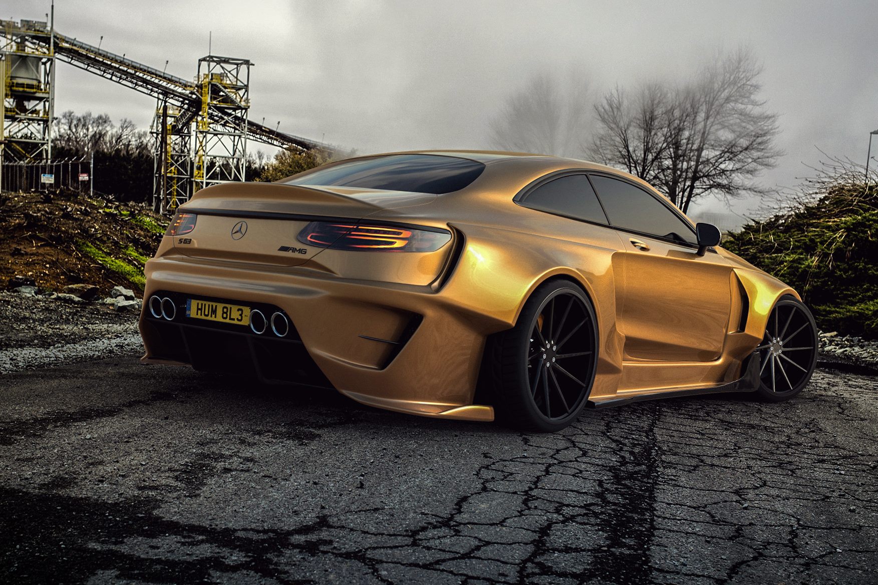 Mercedes-Benz S-class Coupe S63 AMG Custom Body Kit by 2ncs