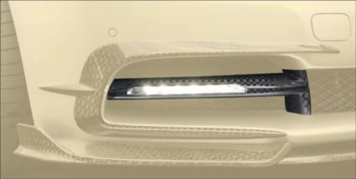 Air intakes splitter with DRL Mansory Carbon for Rolls-Royce Dawn Soft kit