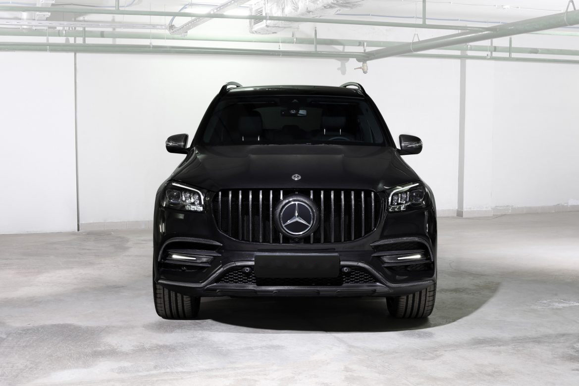 Front apron attachments BS Style carbon for Mercedes-Benz GLS X167 AMG Line
