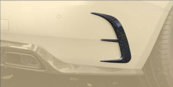 Air outtake splitter for rear bumper Mansory Carbon for Rolls-Royce Dawn Soft kit