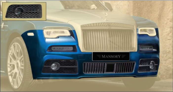 Front bumper - LED + FOG light Mansory Carbon for Rolls-Royce Dawn