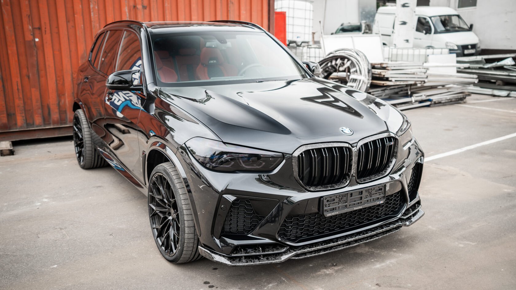 Front bumper lip Megalodon Forged Carbon for BMW X5 M F95 Buy with ...