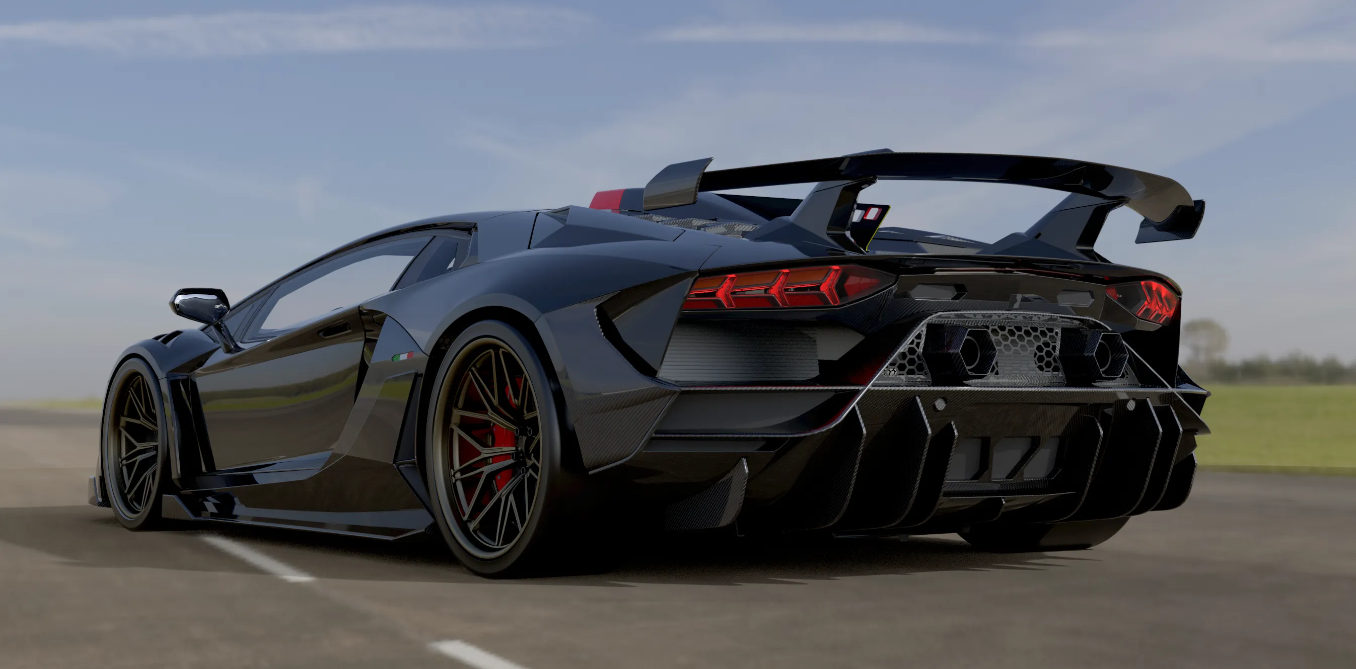 Check price and buy Duke Dynamics Body kit set for Lamborghini Aventador SV-R Widebody kit