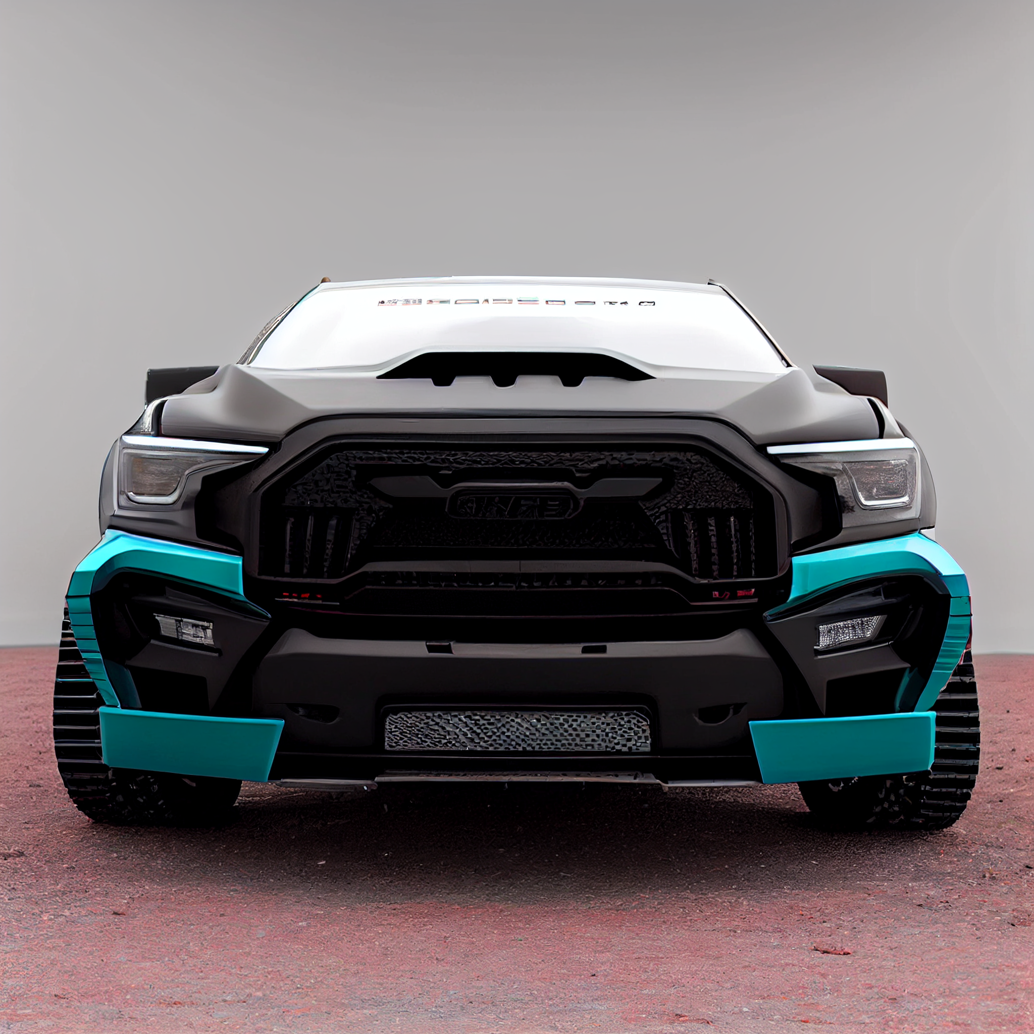AI Custom Design Wide Body Front Bumper for Toyota Tundra Ver 1.2