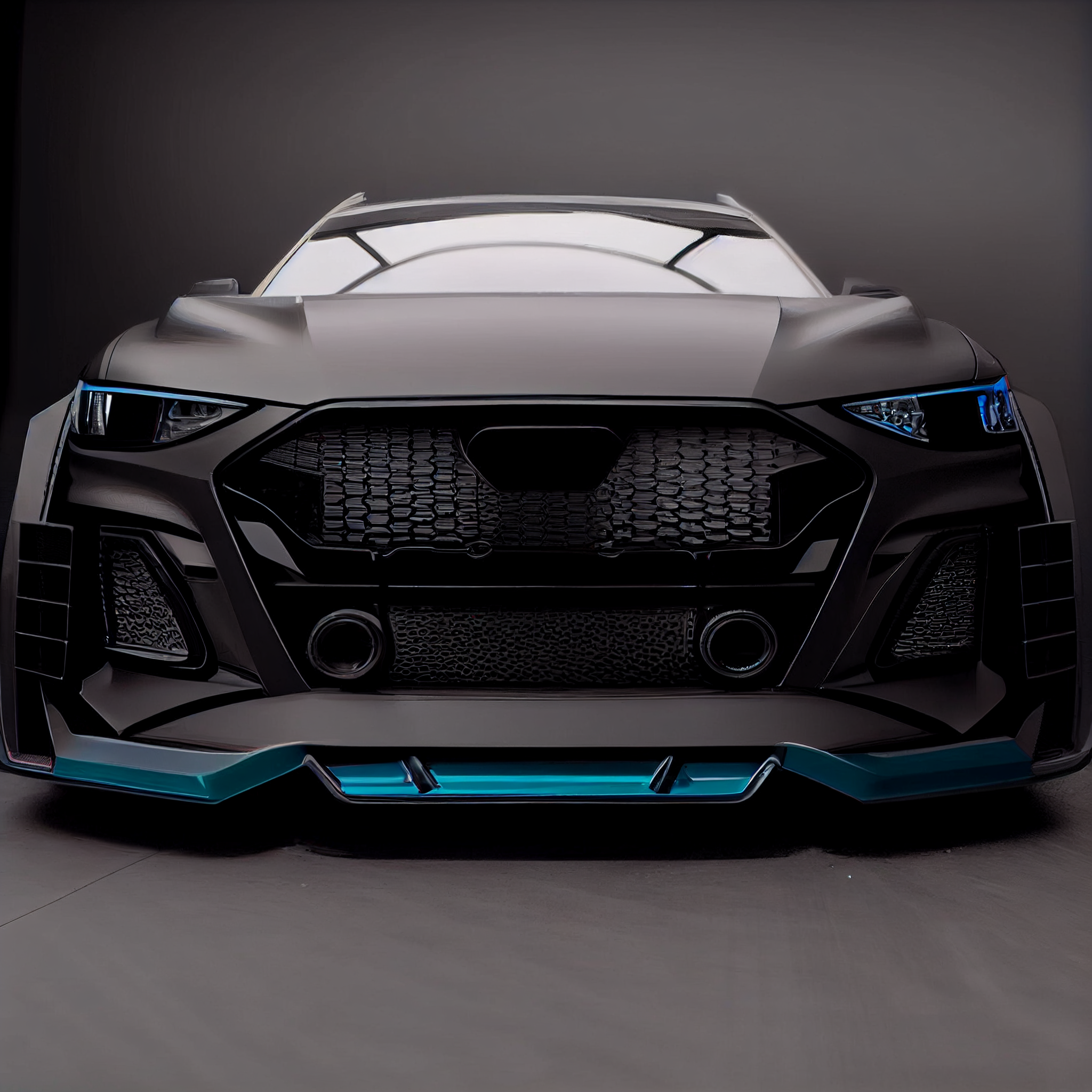 AI Custom Design Wide Body Front Bumper for Audi E-Tron Ver2.3