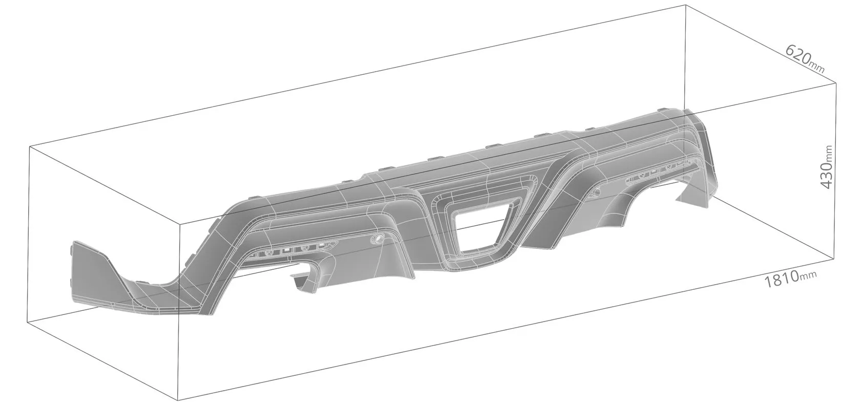 Rear diffuser QUAD exhaust Carbon Talaria for Toyota Supra A90/A91