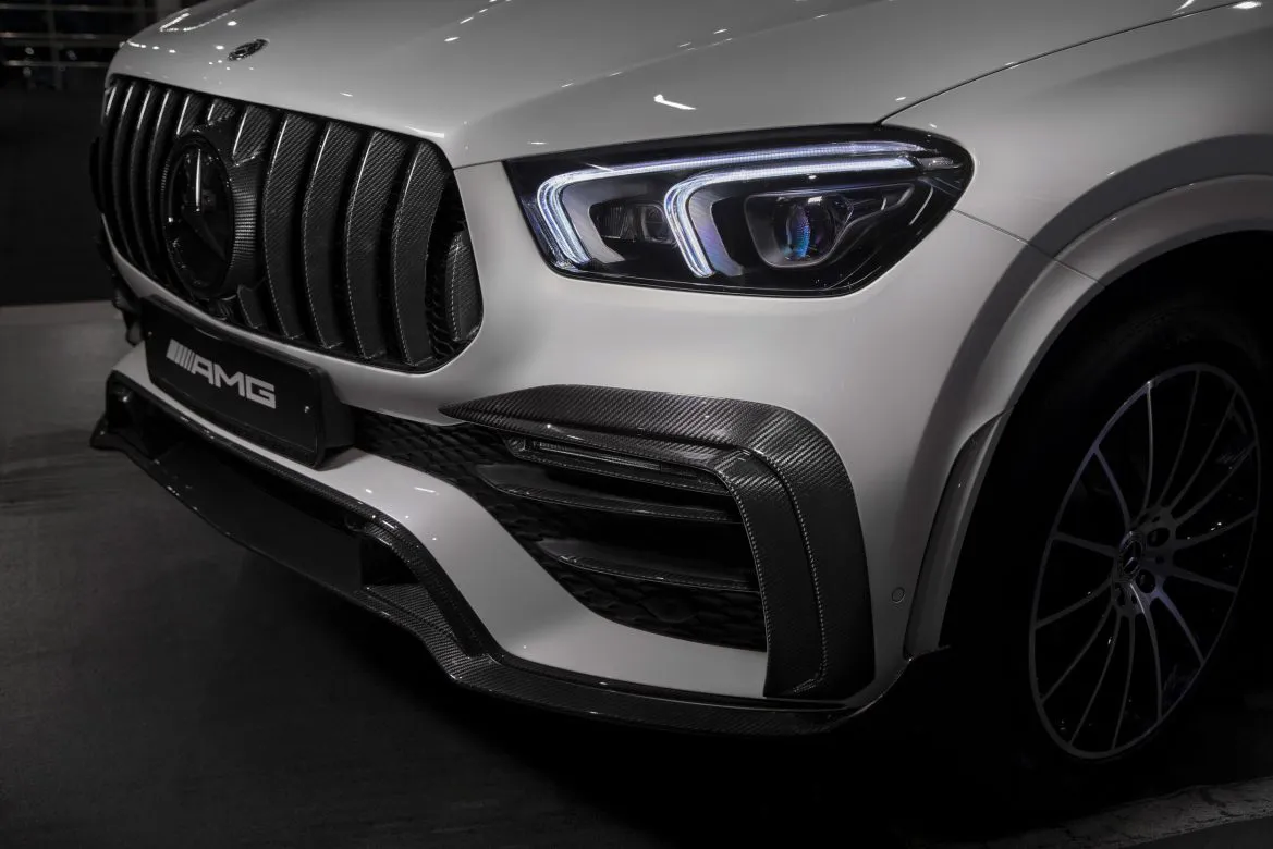 Carbon front fascia attachments, leds BS Style for Mercedes-Benz GLE V 167 AMG Line