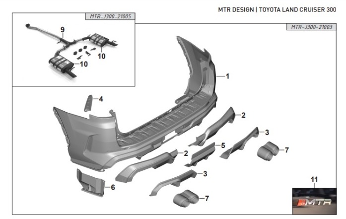 Check our price and buy an MTR Design Body Kit for Toyota Land Cruiser 300