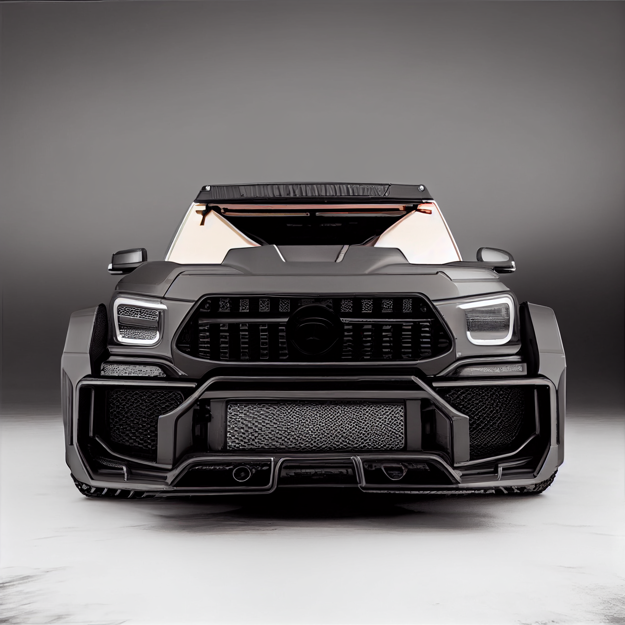 AI Custom Design Wide Body Front Bumper for Mercedes-Benz G-class W463 AMG 63 Ver3.3