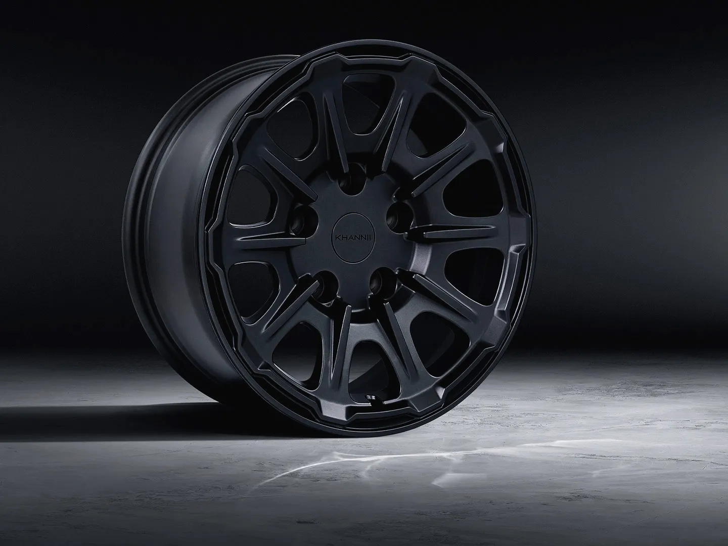 Khann KW LT3 Black Satin — mounted on Toyota LC 200