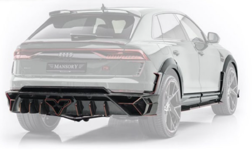 Body kit II middle exhausts Mansory Carbon for Audi RS Q8