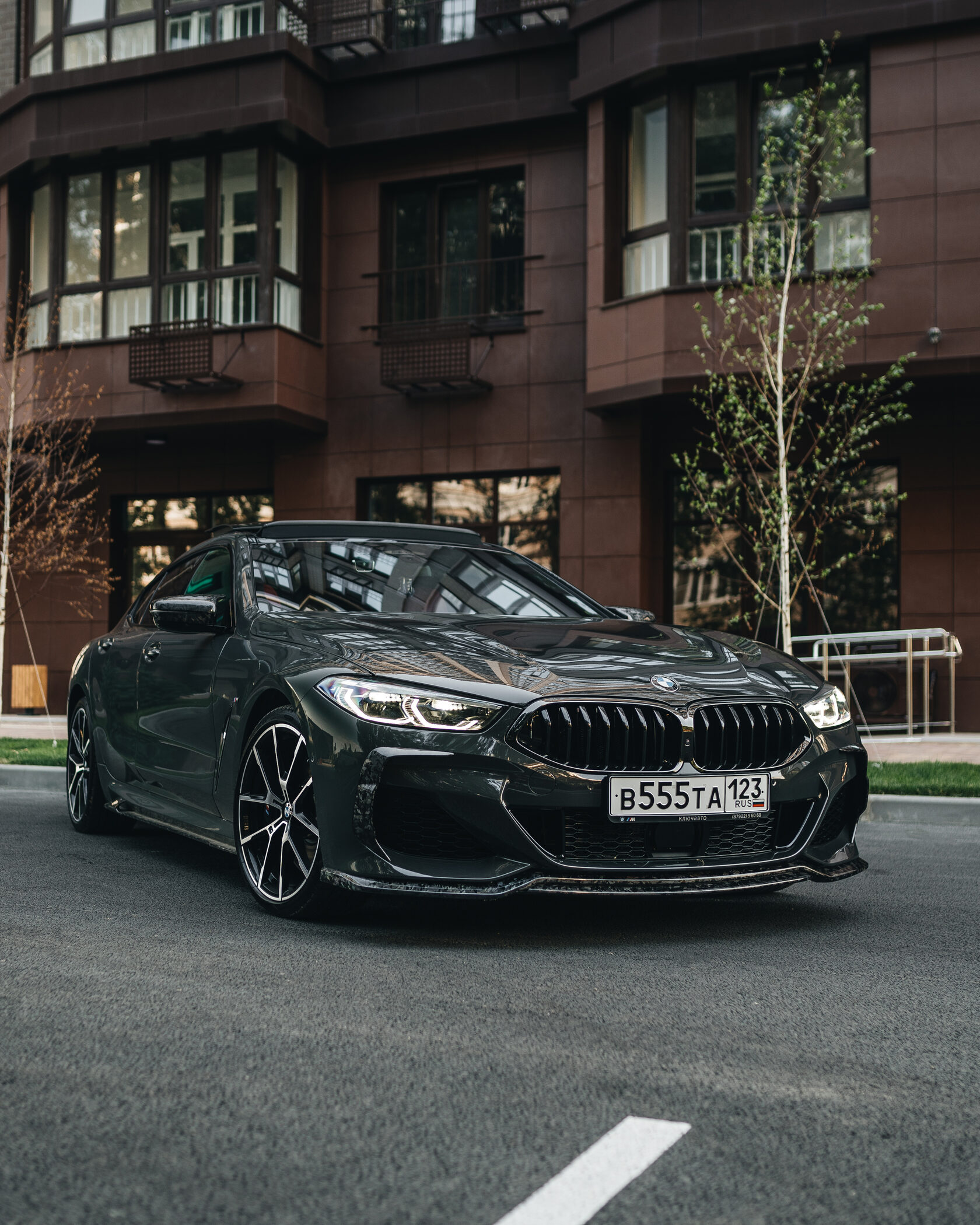 Front bumper lip Sport Tech Forged Carbon for BMW 8 series G14/G15/G16 Grand Coupe