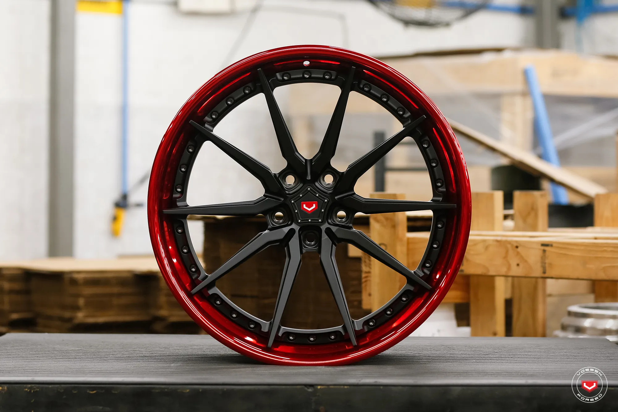 Vossen M X2 3 PIECE 3-piece forged wheel — rear angle