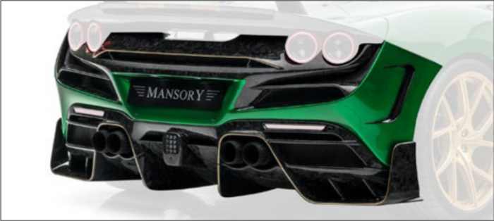 Rear kit Mansory Carbon for Ferrari F8 Soft kit