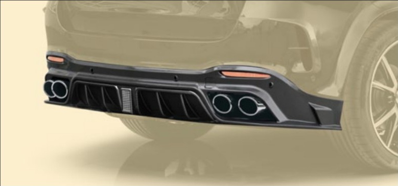 Diffuser with brake light Mansory Carbon for Mercedes GLE V167