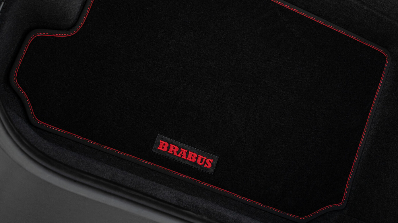 Trunk mat velour black Brabus for Porsche 911 992 Turbo