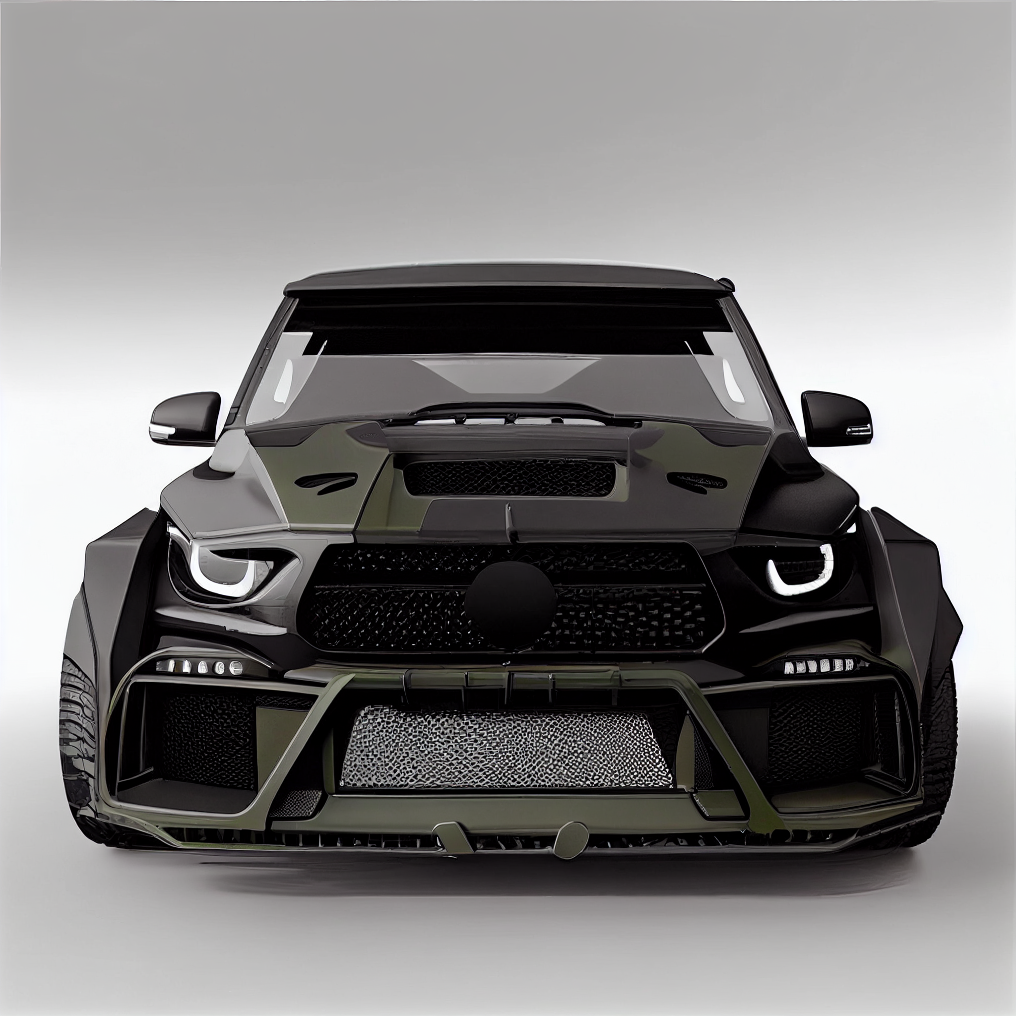 AI Custom Design Wide Body Front Bumper for Mercedes-Benz G-class W463 AMG 63 Ver2.2