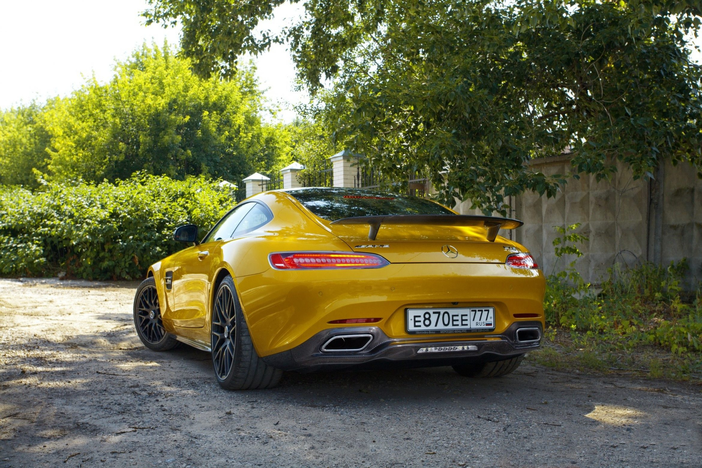 Rear bumper diffuser Carbon for Mercedes AMG GT Coupe