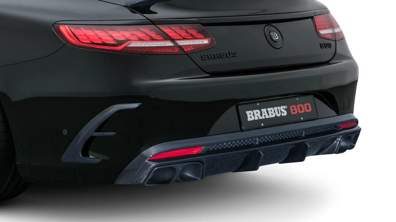 Rear bumper diffuser Brabus Carbon for Mercedes S-class Coupe C217 Restyling