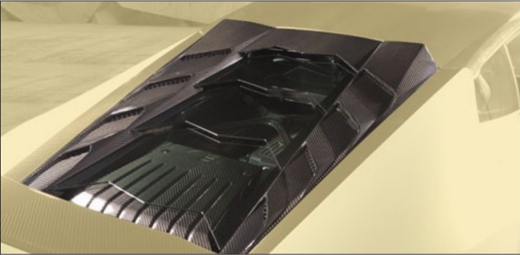 Engine bonnet with glass panels Mansory Carbon for Lamborghini Huracan