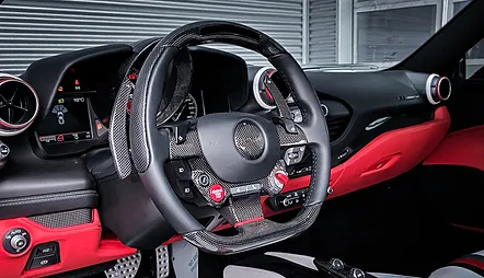 Steering wheel carbon fibre/leather preformance Keyvany for Ferrari F8 Tributo 