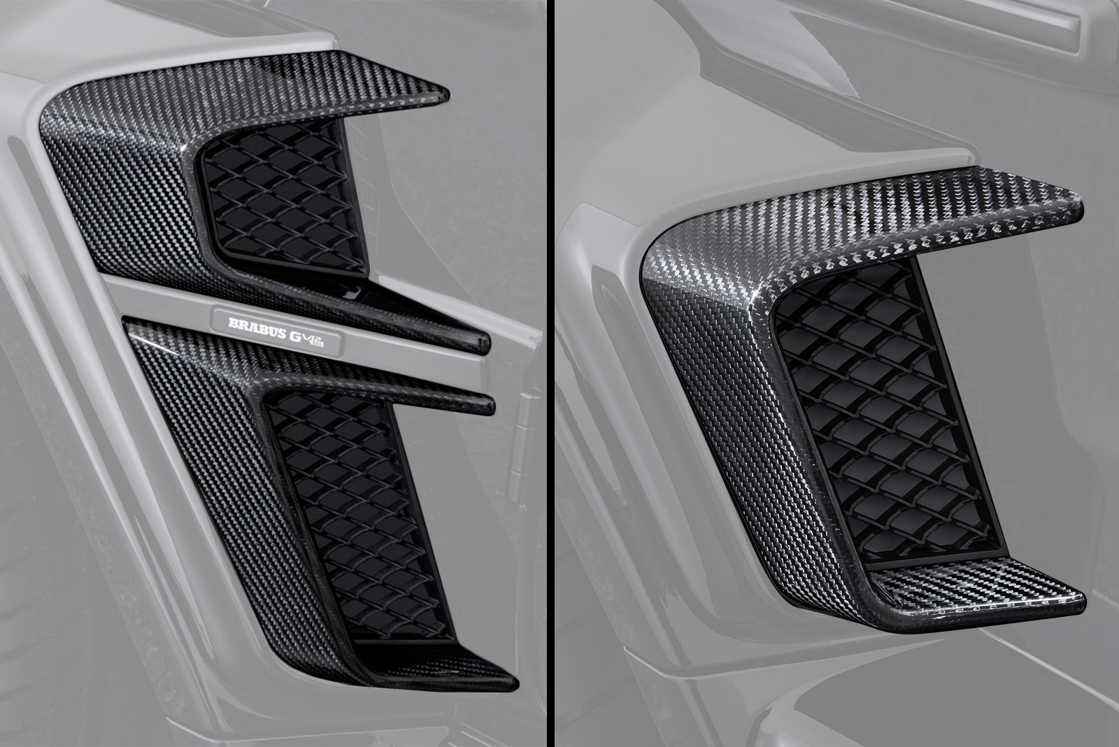 Air ducts to the front and rear fenders carbon Brabus for Mercedes G-class W463A AMG G 63