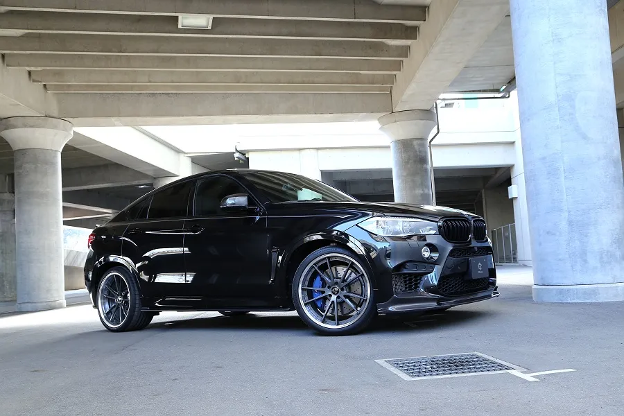 3D Design Type 4 Forged 22 inch Gunmetal on BMW F86 X6M — side view