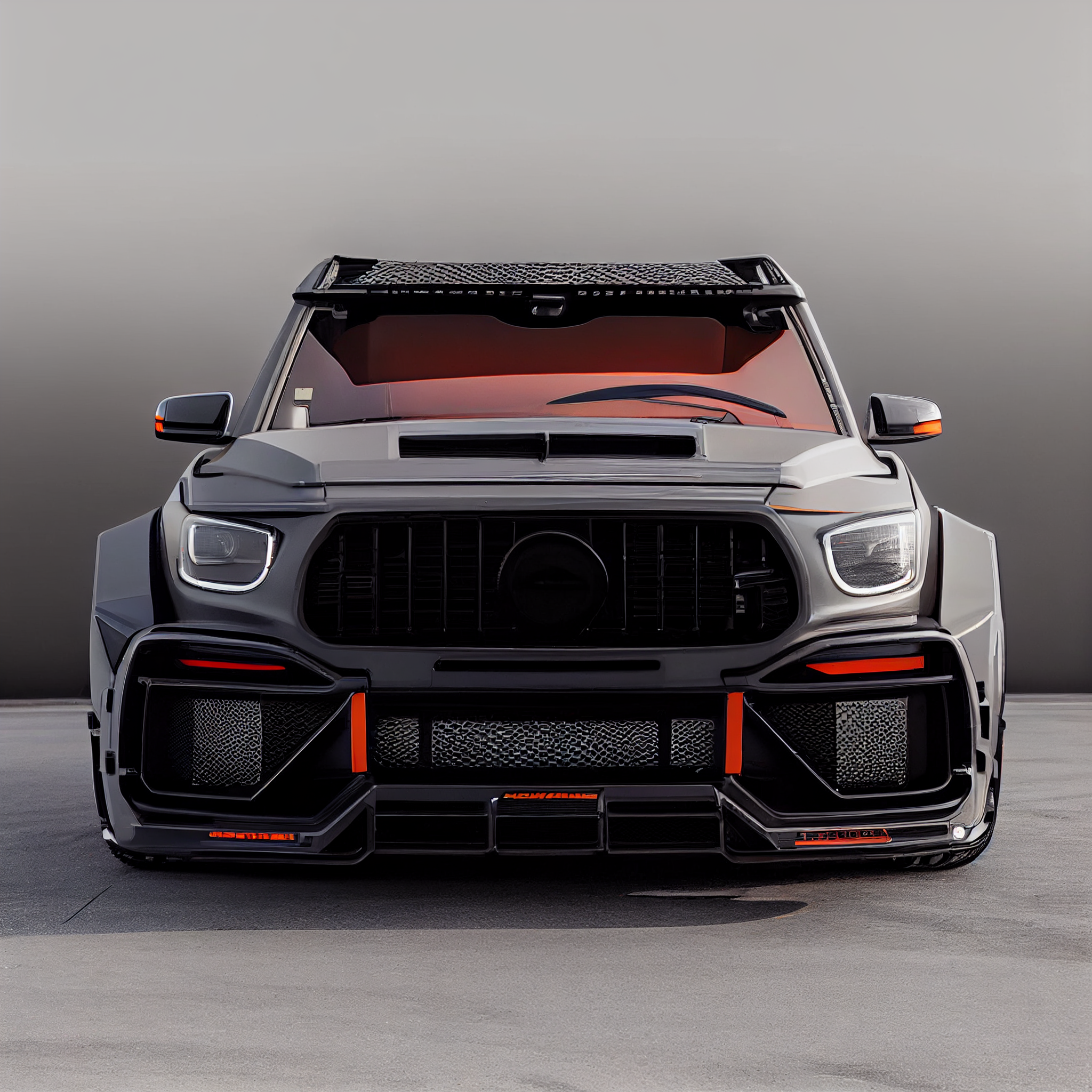 AI Custom Design Wide Body Front Bumper for Mercedes-Benz G-class W463 AMG 63 Ver3.1