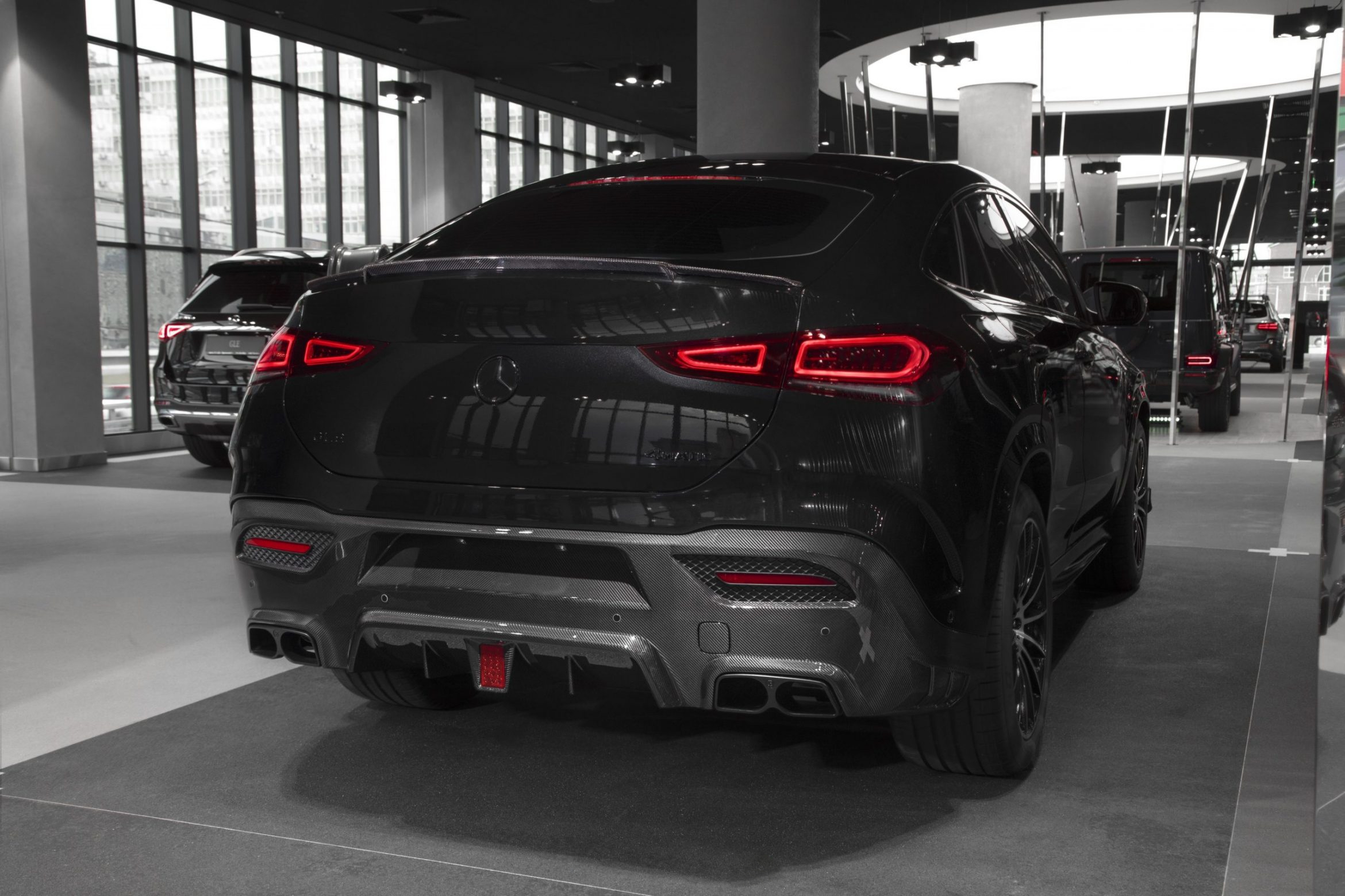 Rear bumper diffuser Carbon for Mercedes-Benz GLE Coupe C167 Buy with ...