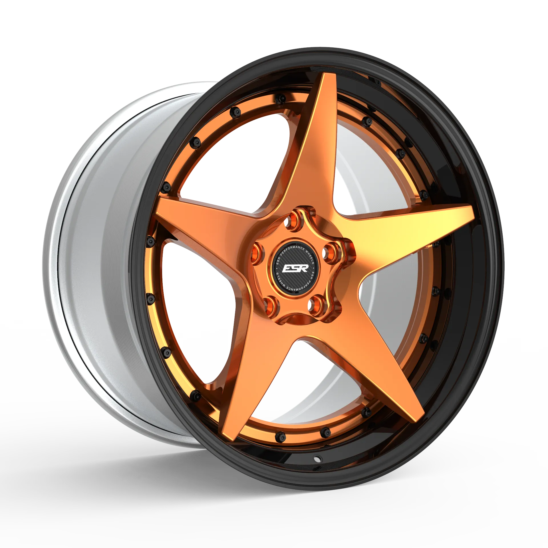ESR ES5 S-Spoke 3-Piece Forged Wheel — lay flat view