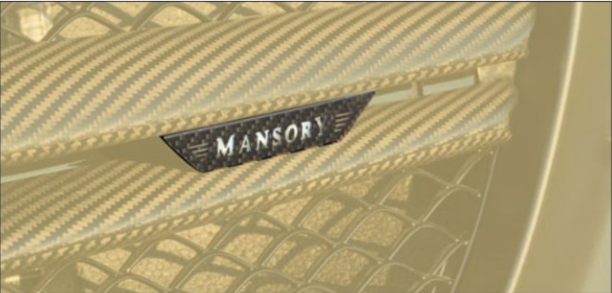 Logo for front grill mask Mansory Carbon for Mercedes-Benz AMG GT S Coupe