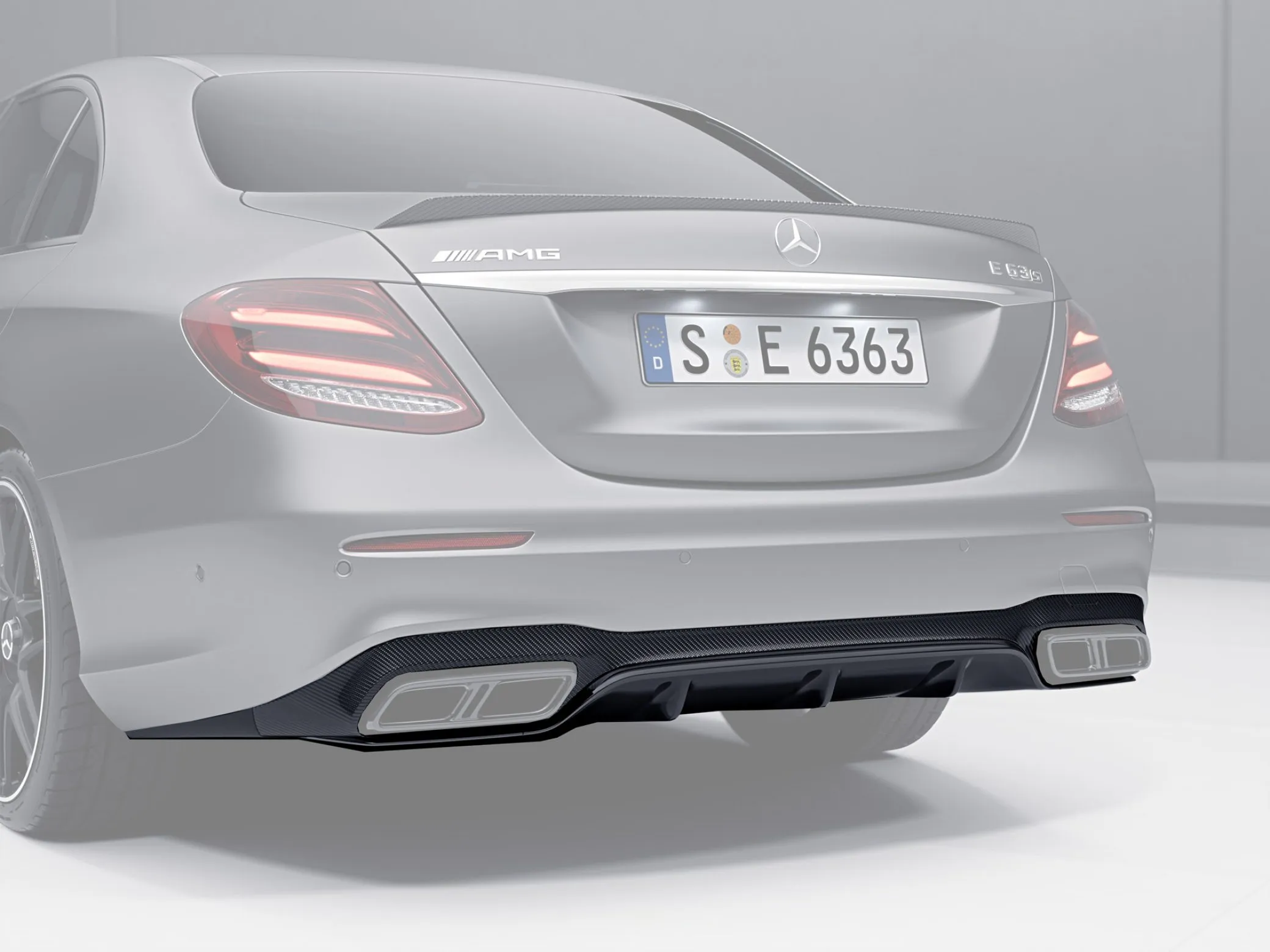 Rear diffuser carbon for Mercedes E-class W 213 E 180 - AMG E 43 | AMG Line