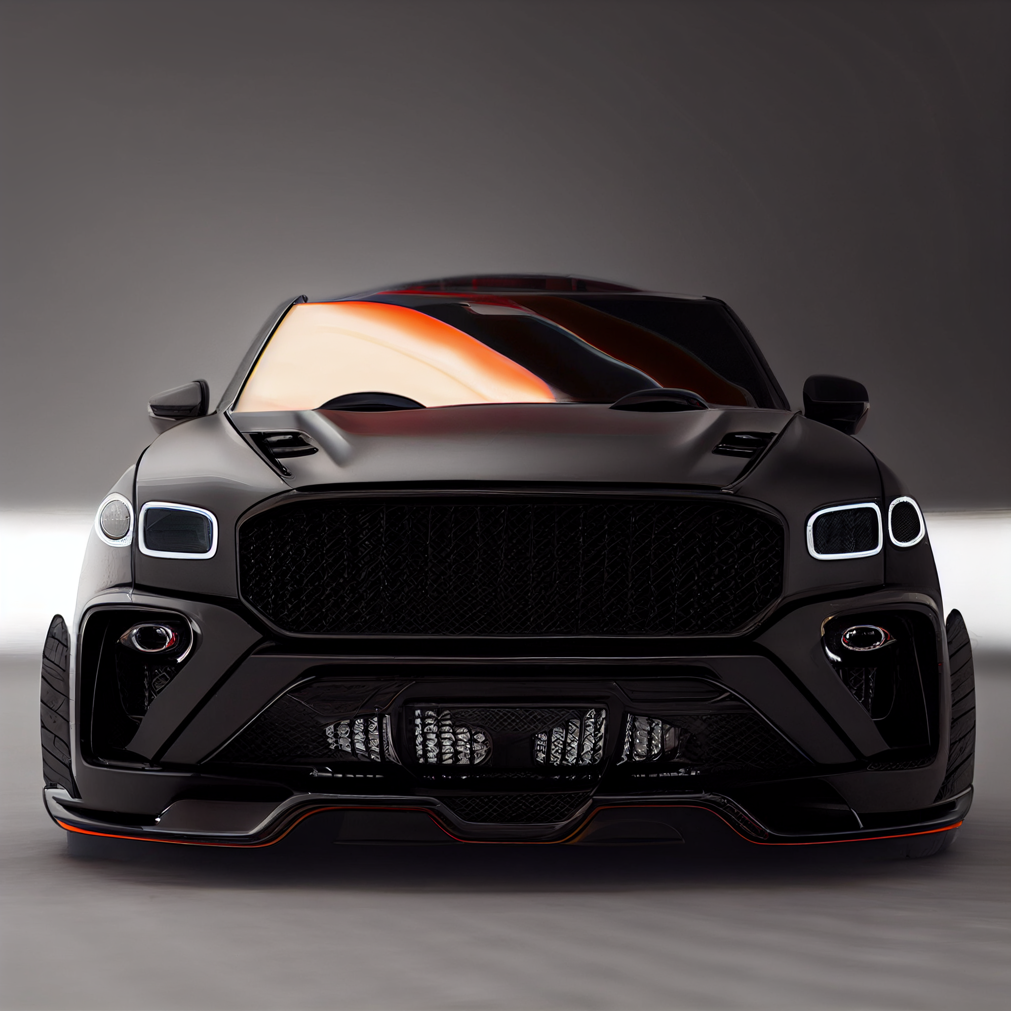 AI Custom Design Wide Body Front Bumper for Bentley Bentayga Ver 2.3