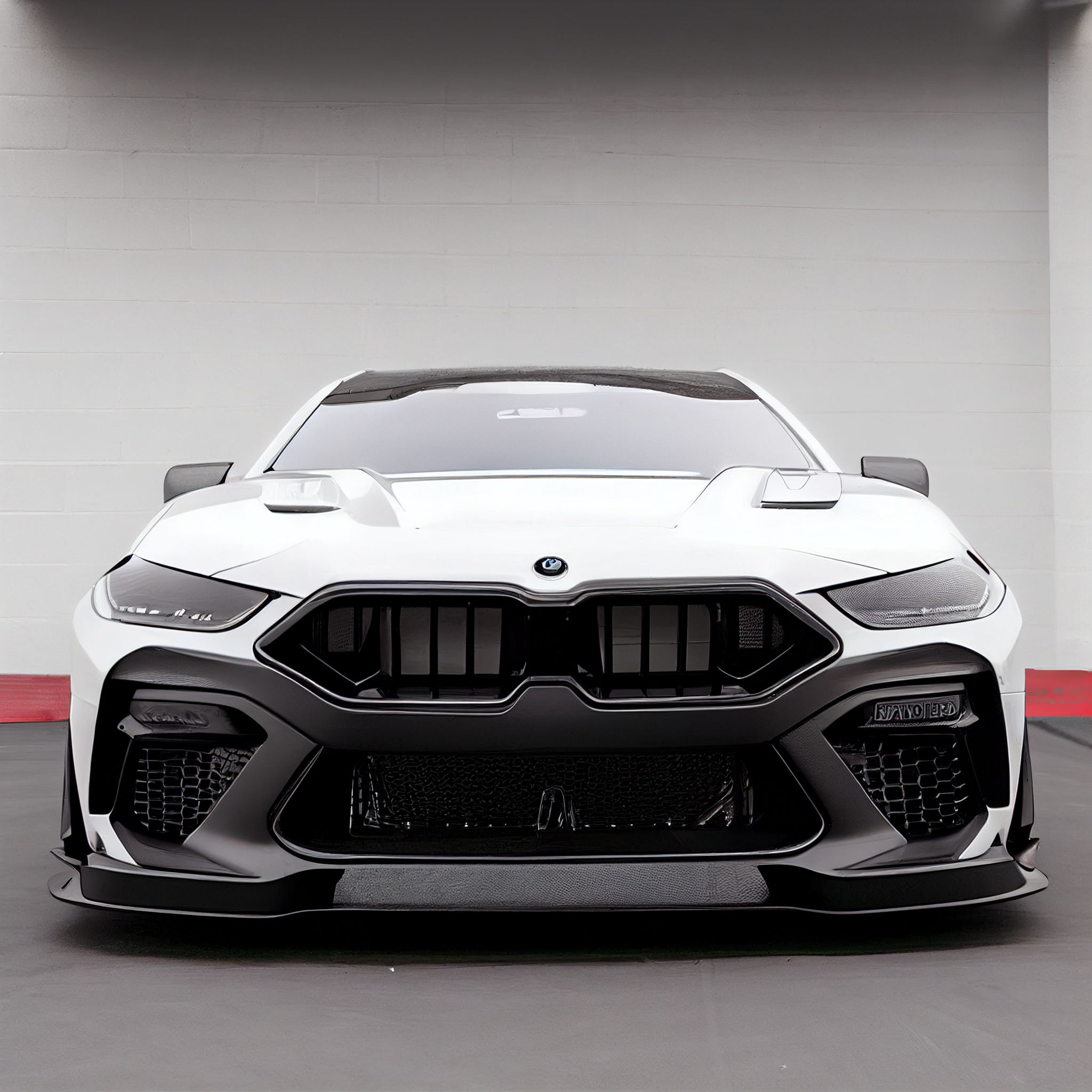 AI Custom Design Wide Body Front Bumper for BMW M8 Coupe Ver 2.2