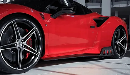 Side skirts Keyvany Carbon for Ferrari F8 Tributo 