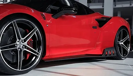 Side skirts Keyvany Carbon for Ferrari F8 Tributo 