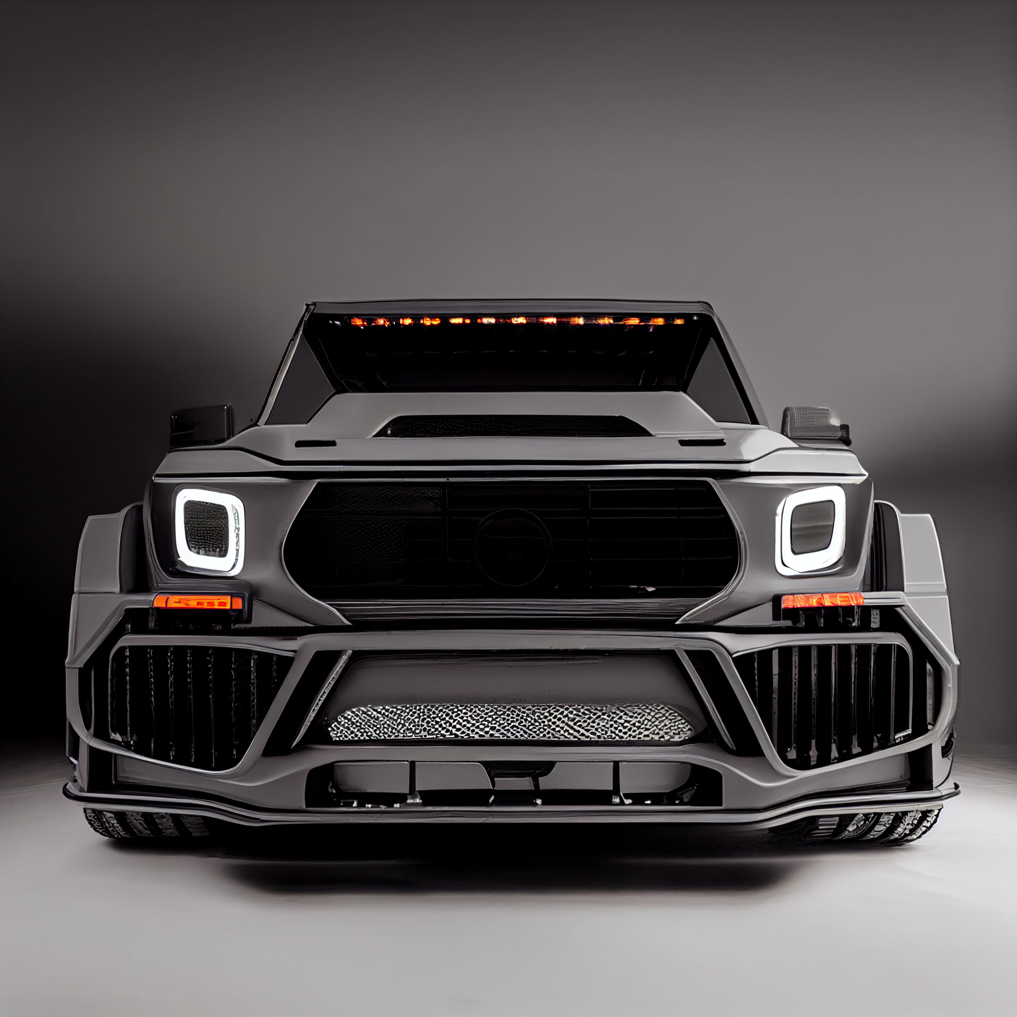 AI Custom Design Wide Body Front Bumper for Mercedes-Benz G-class W463 AMG 63 Ver3.1