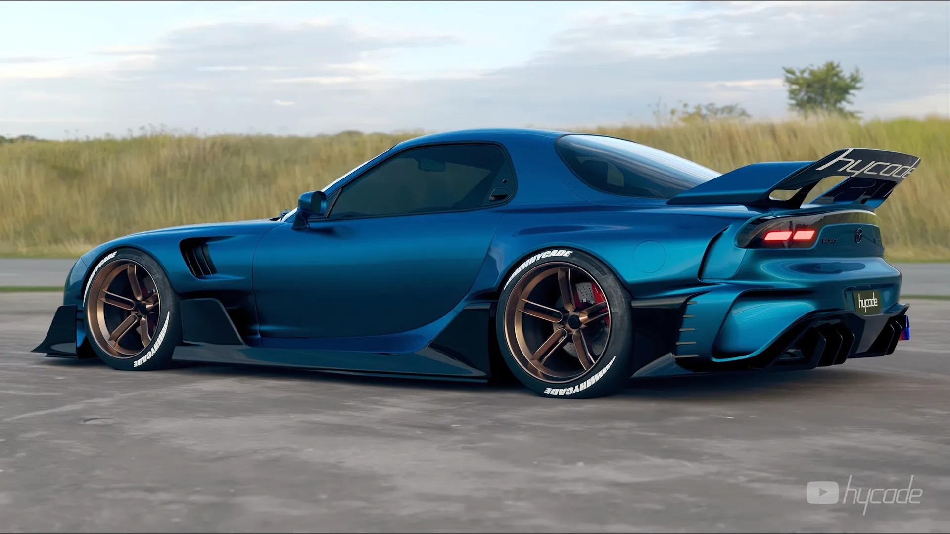 Mazda RX7 Custom Wide Body Kit by Hycade
