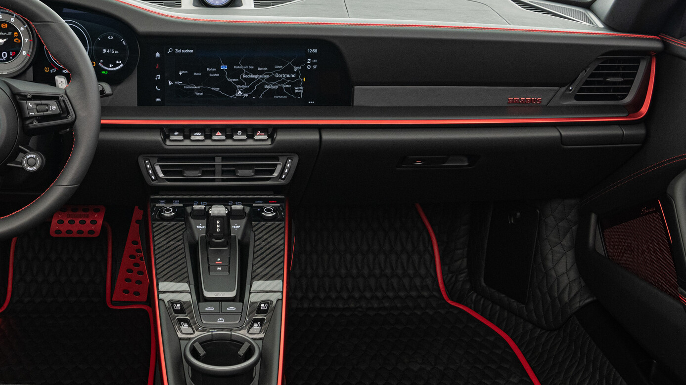 Leather dashboard underpaneling Brabus for Porsche 911 Turbo
