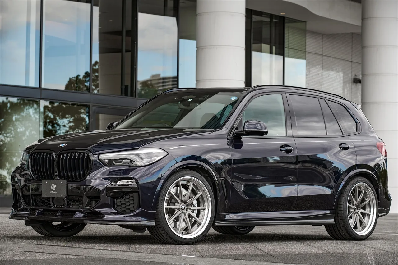 3D Design T521 22 inch Brushed Clear on BMW G05 X5 black