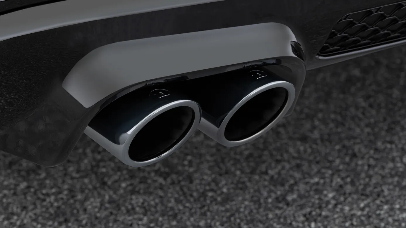 Rear bumper diffuser Brabus PUR-R-RIM for Mercedes S-class W 223 AMG Line