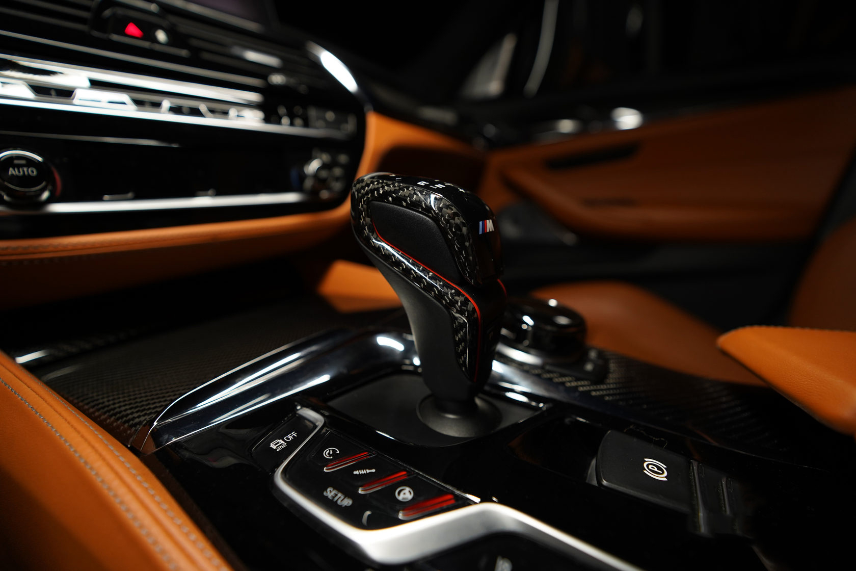 Gear knob inserts Carbon for BMW M5 F90 LCI Restyling