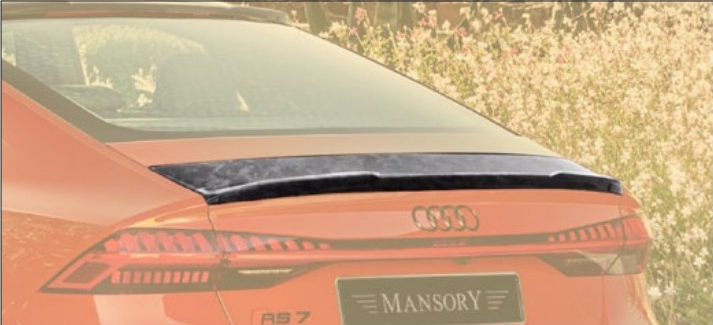 Rear decklid spoiler Mansory Carbon for Audi RS7